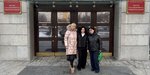 Lidiya Polosenko, Vera Kuzyanina y Elina Danielyan cerca del tribunal de casación. 21 de enero de 2025