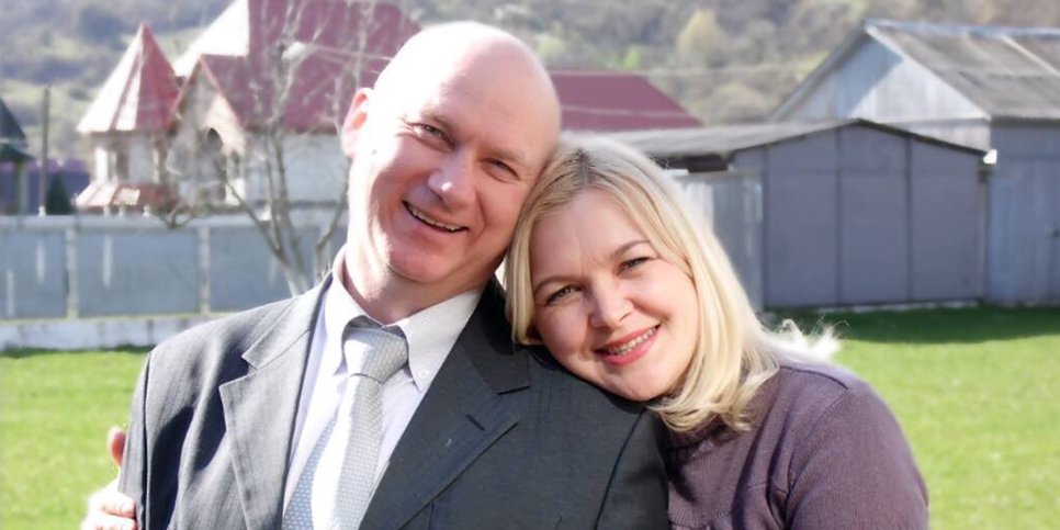 Photo : Sergueï Klimov avec sa femme Ioulia
