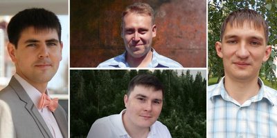 Foto: Vladimir Myakushin, Ilham Karimov, Aidar Yulmetyev e Konstantin Matrashov