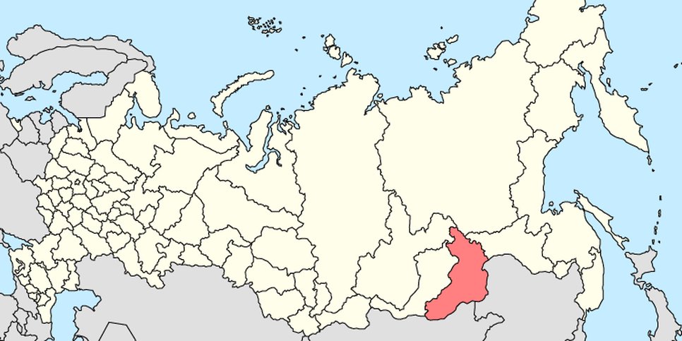 러시아지도의 바이칼 횡단 영토. 출처 : Marmelad / CC BY-SA 2.5