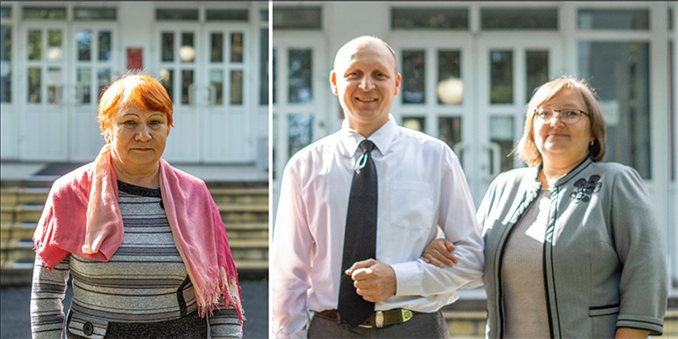 In the photo from left to right: Vera Zolotova, Konstantin and Snezhana Bazhenov