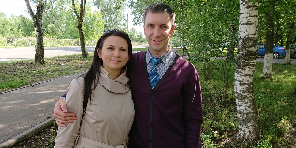 Foto: Evgeny Spirin com a esposa
