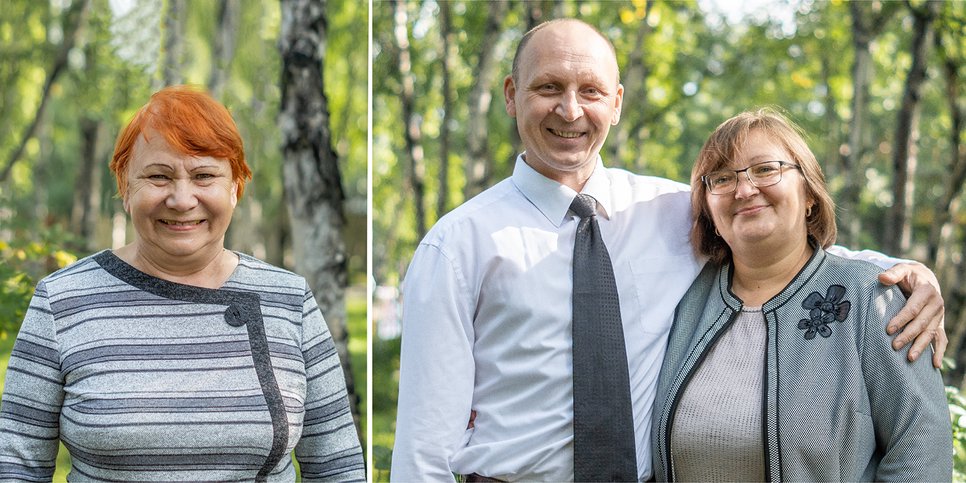 On the photo (left to right): Vera Zolotova, Snezhana and Konstantin Bazhenov