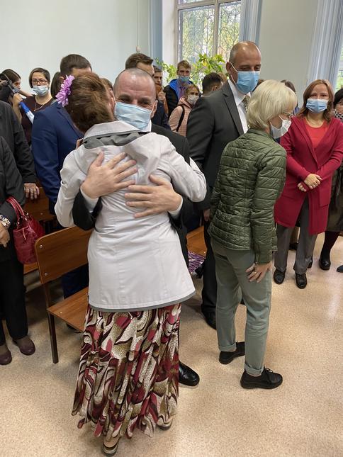 Natalia and Sergey Britvin, Vadim and Tatyana Levchuk, Berezovsky, September 2020