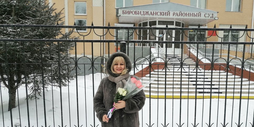 In the photo: Yulia Kaganovich. Birobidzhan, February 16, 2021
