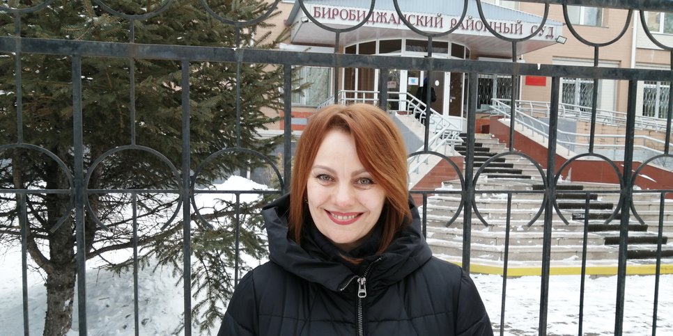 Nella foto: Elena Reyno-Chernyshova. Birobidzhan, 17 febbraio 2021