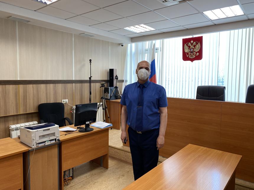 Vitaliy Popov in the courtroom on the day of the verdict