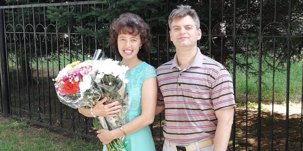 En la foto: Natalia y Valery Kriger el día de la sentencia, Birobidzhan