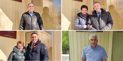 사진: 데니스 페레순코(Denis Peresunko), 발레리(Valery)와 마리나 로고진(Marina Rogozin), 세르게이(Sergey)와 안나 멜니크(Anna Melnik), 이고르 에고자리안(Igor Egozaryan)