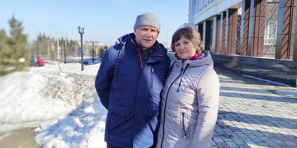 Sergueï Souchilnikov et sa femme, mars 2023