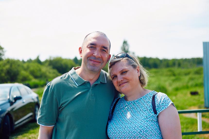 Denis and Olga Antonov on the day of his release, June 14, 2024