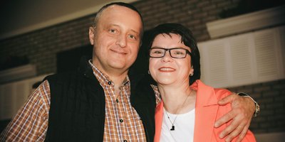 Aleksey Shcherbich e sua moglie Natalya