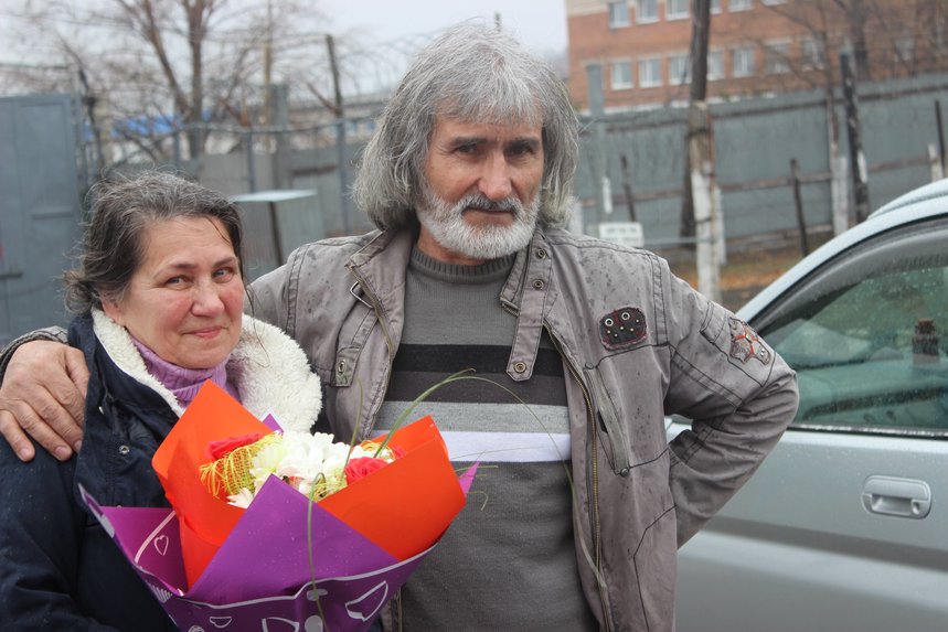 Ольга с мужем, Владимиром, апрель 2026 года